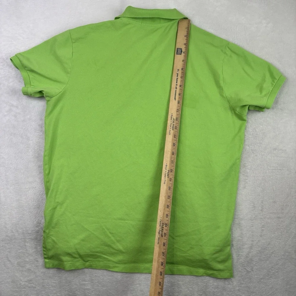 Polo Ralph Lauren Pima Stretch Green Short Sleeve Collared Shirt Men's XL